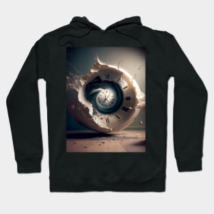 Time Warp Machine on a Dark Background Hoodie